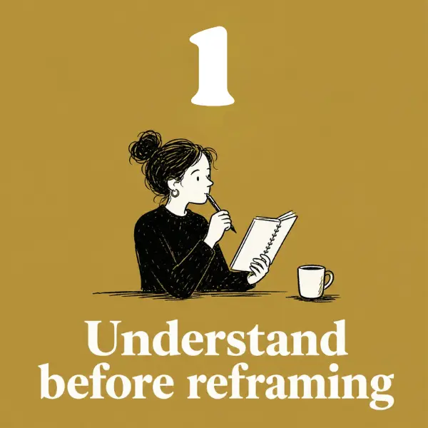 Step 1: Understand before reframing